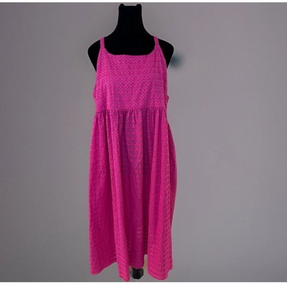Gudrun Sjoden Dresses & Skirts - Gudrun Sjoden Dress Sz L Organic Cotton Midi Pink Beach Vacation Sundress Cover